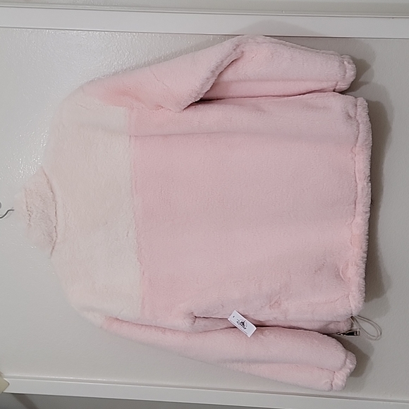 NWT Disney Parks Pink Minnie Fluffy Sherpa Jacket - Picture 7 of 9